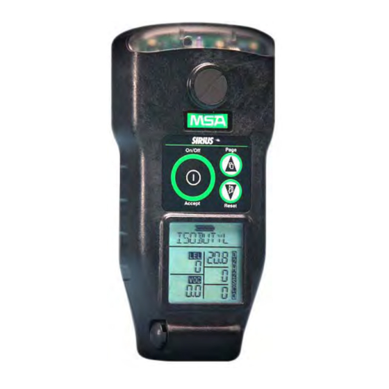MSA Sirius Manual De Operación