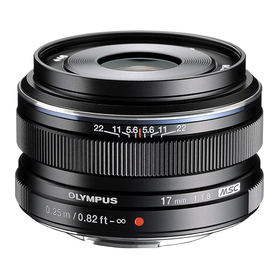 Olympus M.ZUIKO DIGITAL 17mm f1.8 Manual De Instrucciones