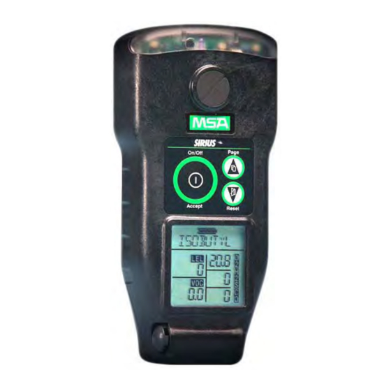 MSA Sirius Manual De Operación