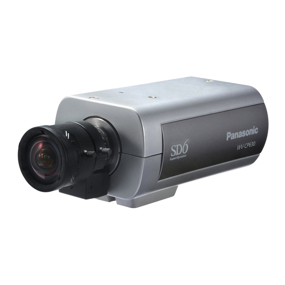 Panasonic WV-CP630/G Manual De Instrucciones