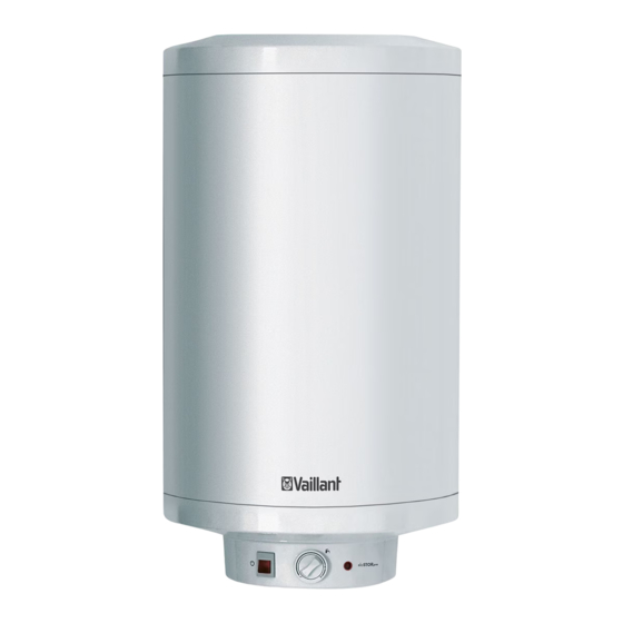 Vaillant eloSTOR pro Serie Manuales