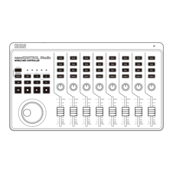Korg nanoKONTROL Studio Manual Del Usuario