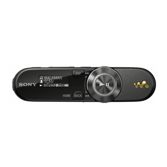 Sony Walkman NWZ-B152 Guia De Inicio Rapido