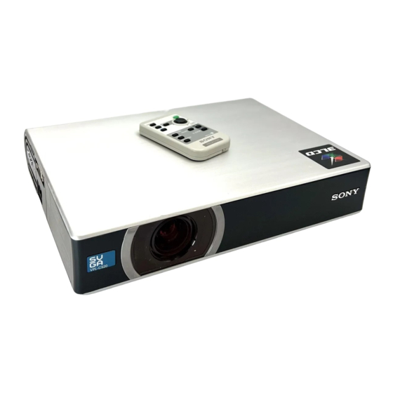 Sony VPL-CX20 Manual De Referencia
