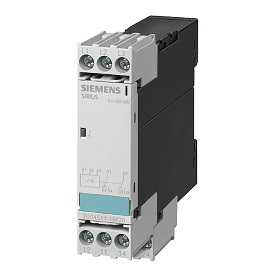 Siemens SIRIUS 3UG4511-A Serie Instructivo