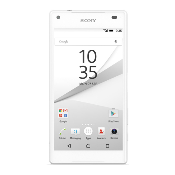Sony Xperia Z5 Compact Guia Del Usuario