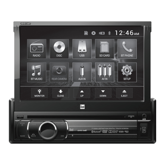 Dual XDVD136BT Manual De Instalación, Usuario