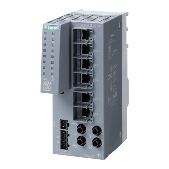 Siemens SIMATIC NET SCALANCE XC-100 Instrucciones De Servicio
