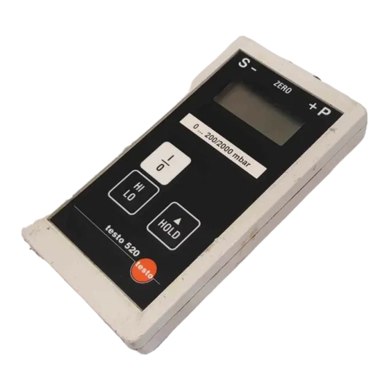 testo  520 Instrucciones De Funcionamiento