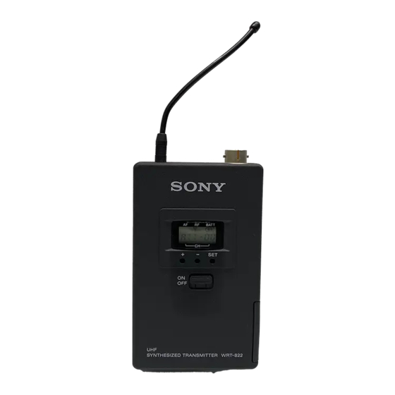 Sony WRT-822B Manual De Instrucciones