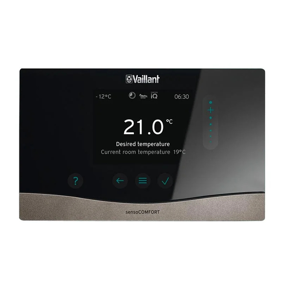 Vaillant sensoCOMFORT VRC 720f Manual De Uso