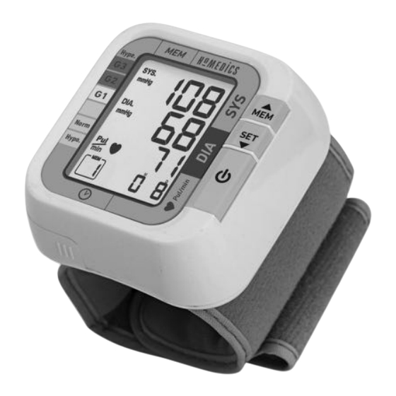 HoMedics BPW-1000-EU Manual De Instrucciones