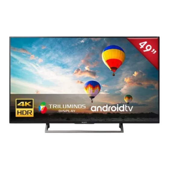 Sony BRAVIA XBR-49X807E Guia De Inicio Rapido
