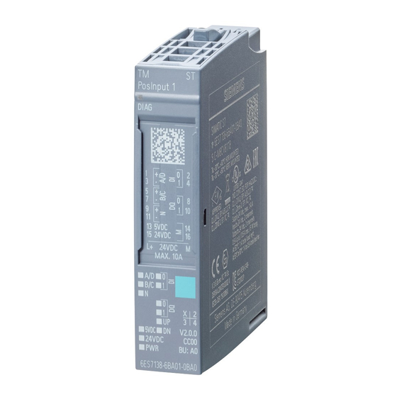 Siemens TM PosInput 1 Manual De Producto