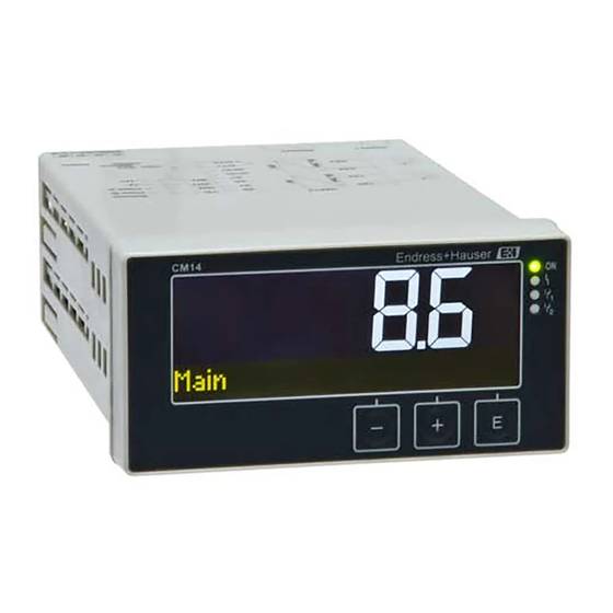 Endress+Hauser CM14 Manual De Instrucciones