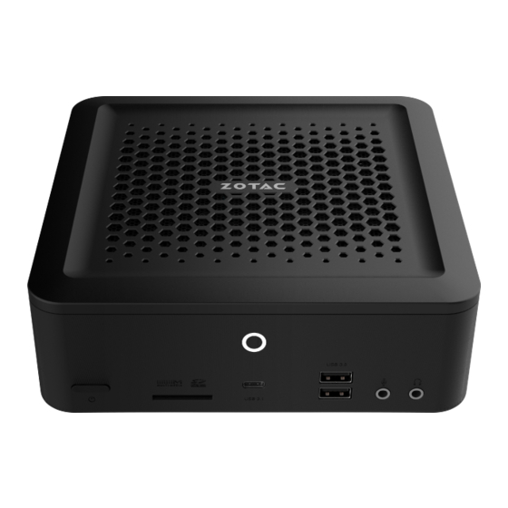 Zotac ZBOX M Serie Guía Rápida De Funcionamiento