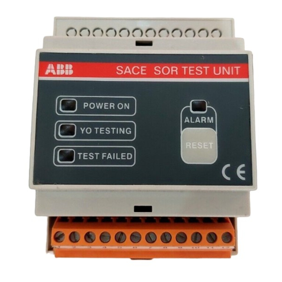 ABB SACE SOR TEST UNIT Guia De Inicio Rapido