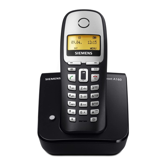 Siemens Gigaset A160 Manual De Usario