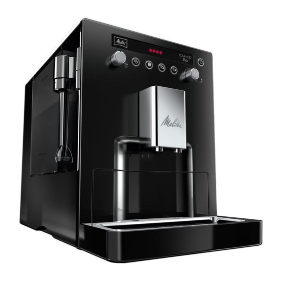 melitta Caffeo Bistro Manual De Instrucciones