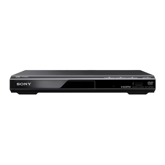 Sony DVP-SR760HB Guía De Referencia