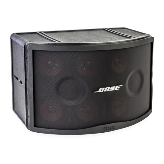 Bose Panaray 802 IV Serie Manuales