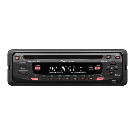 Pioneer DEH-3730MP Instrucciones Sobre El Funcionamiento
