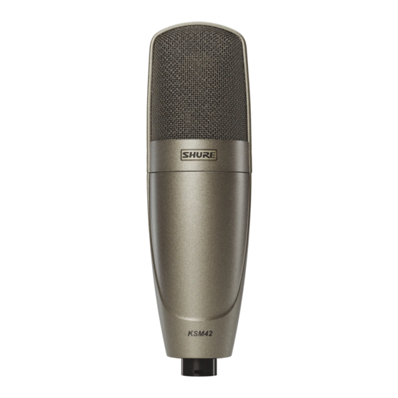 Shure KSM42 Guia Del Usuario