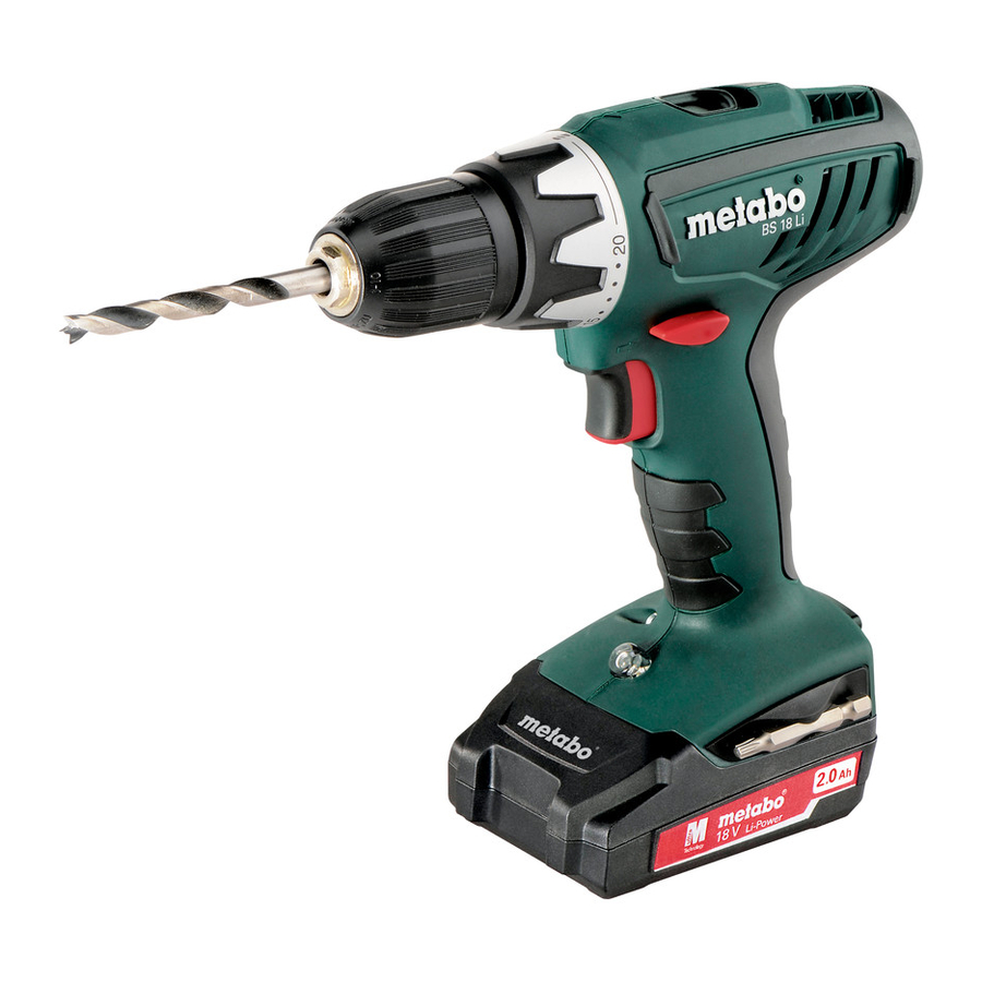 Metabo BS 14.4 Li Manual Original