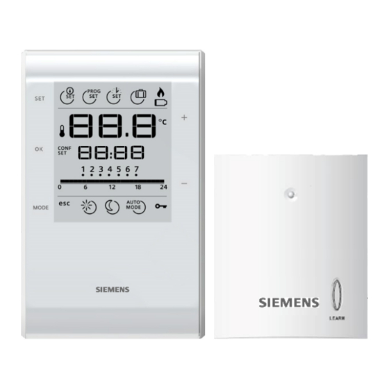 Siemens RDE50.1RF/SET Manuales