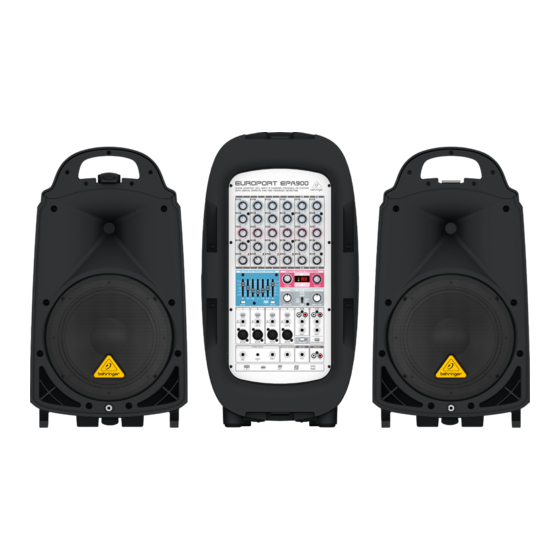 Behringer EUROPORT EPA900 Manual De Uso
