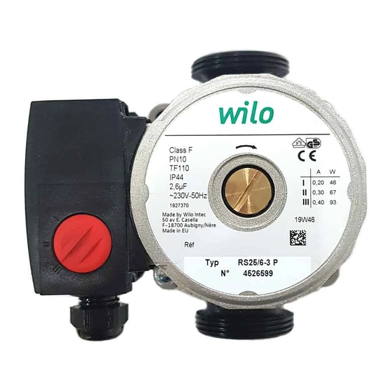 Wilo RP Serie Instrucciones De Instalación Y Servicio