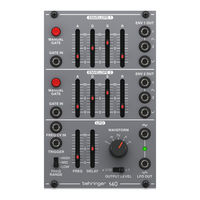 Behringer 140 DUAL ENVELOPE/LFO Guia De Inicio Rapido