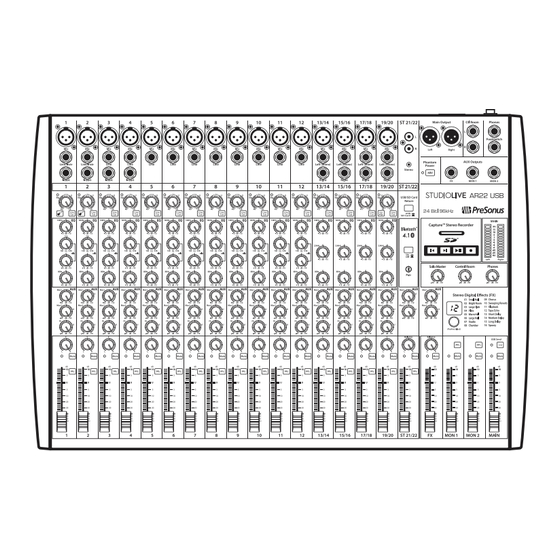 PRESONUS StudioLive AR Serie Guia De Inicio Rapido