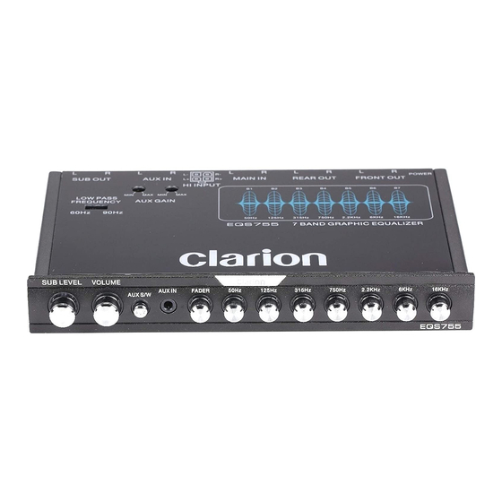 Clarion EQS755 Manuales