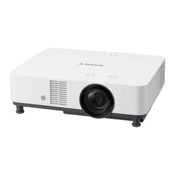 Sony VPL-PHZ61 Guia De Ayuda