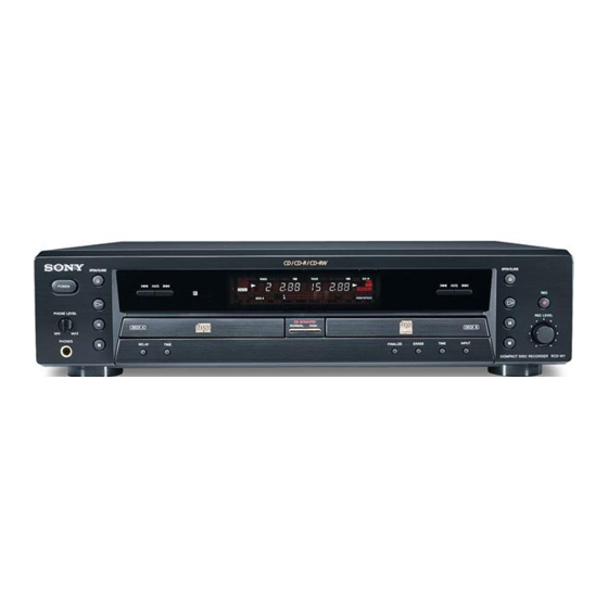 Sony RCD-W1 Manual De Instrucciones