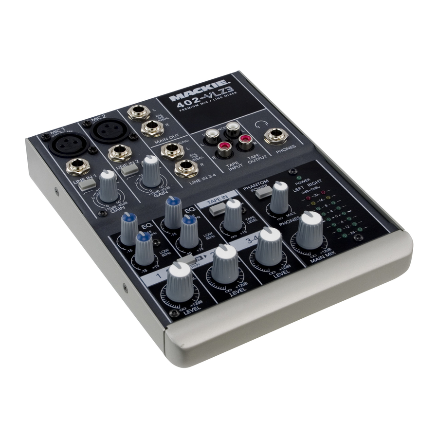 Mackie 402-VLZ3 Manual De Instrucciones