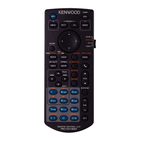 Kenwood KNA-RCDV331 Manual De Instrucciones