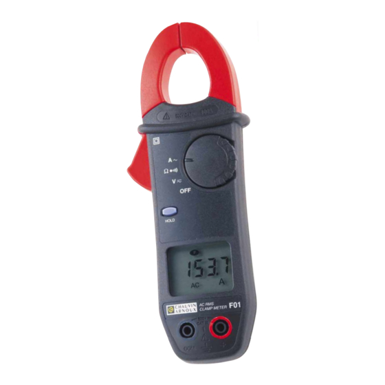 Chauvin Arnoux F 01 Manual De Instrucciones