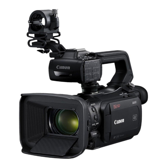 Canon XA50 Manual De Instrucciones