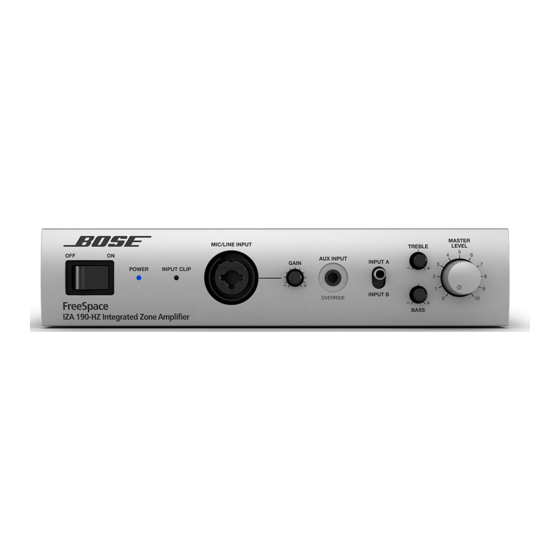 Bose Professional FreeSpace IZA 190-HZ Guía De Instalación Y Funcionamiento
