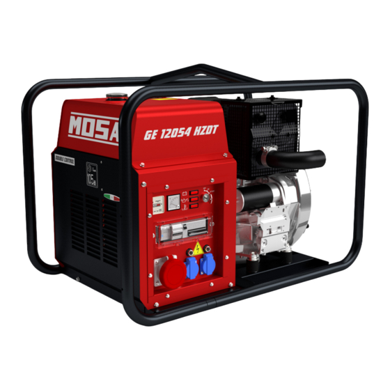 Mosa Energy GE 12054 HZDT Manual De Uso Y Mantenimiento