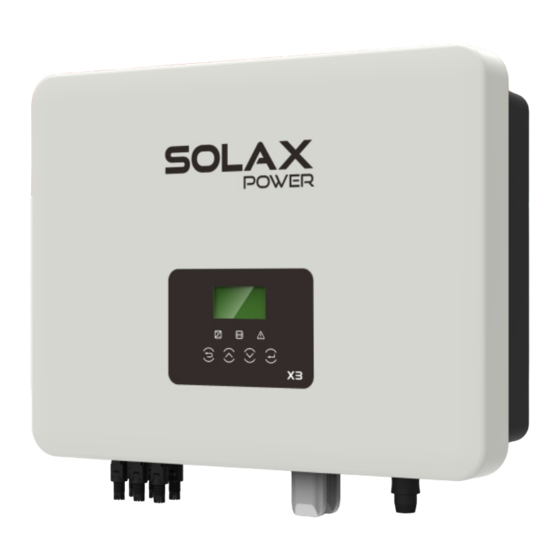 SolaX Power X3 Serie Manual De Usuario