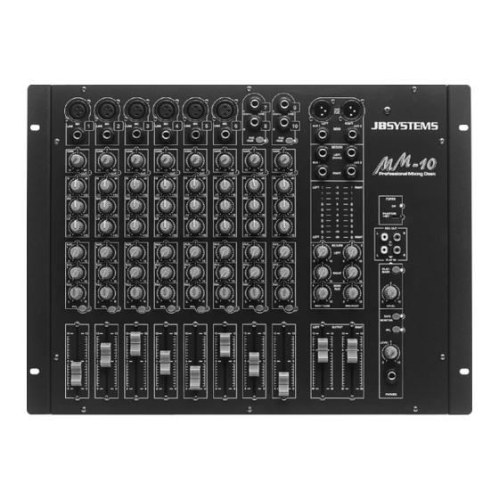 JB Systems MM-10 MIXER Manuales