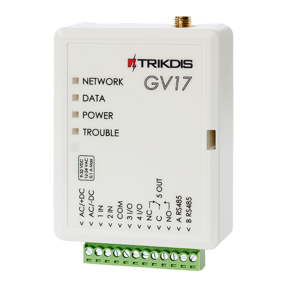 Trikdis GV17 Manual De Instalación