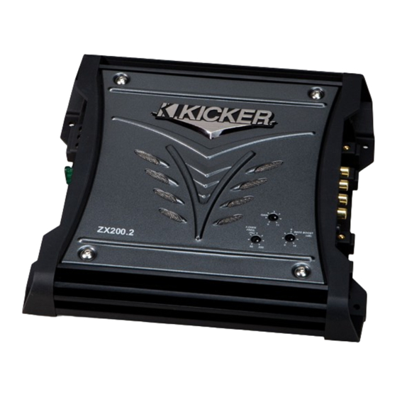 Kicker ZX200.2 Manual Del Propietário