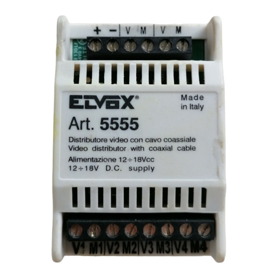 Vimar ELVOX 5555 Instrucciones Instalador