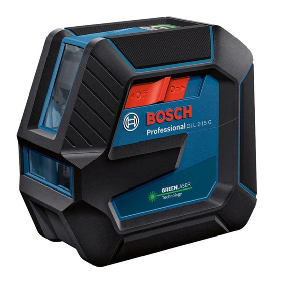 Bosch GLL 2-15 G Professional Manuales