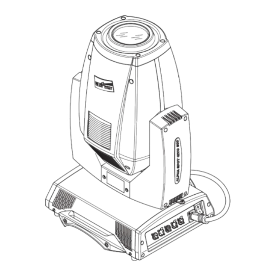 Clay Paky ALPHA SPOT QWO 800 Manual De Instrucciones
