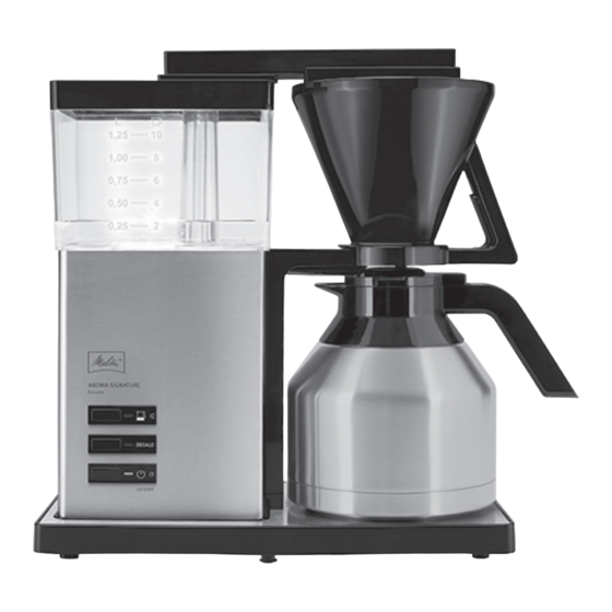 melitta AromaSignature Therm Instrucciones De Uso
